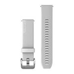 Silikónový remienok Quick Release (20 mm), White - Silver