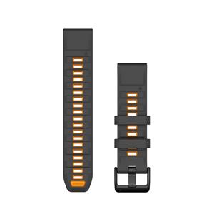 Silikonový remienok QuickFit 22 - Graphite/Spark Orange