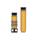 Silikónový remienok QuickFit 26 - Silver Gray/Yellow Flare