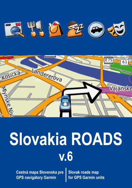 garmin mapa slovenska Slovakia ROADS v.6 garmin mapa slovenska