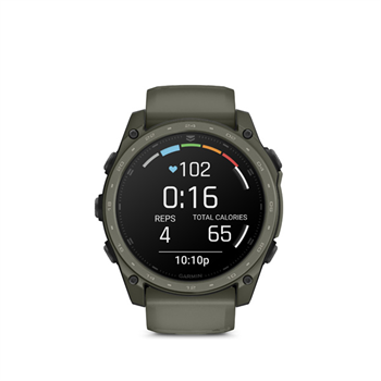 tactix 8 - 51mm, AMOLED, Sapphire, Cerakote coating, Titanium, olive drab/black silicone band (AB Ultralight)